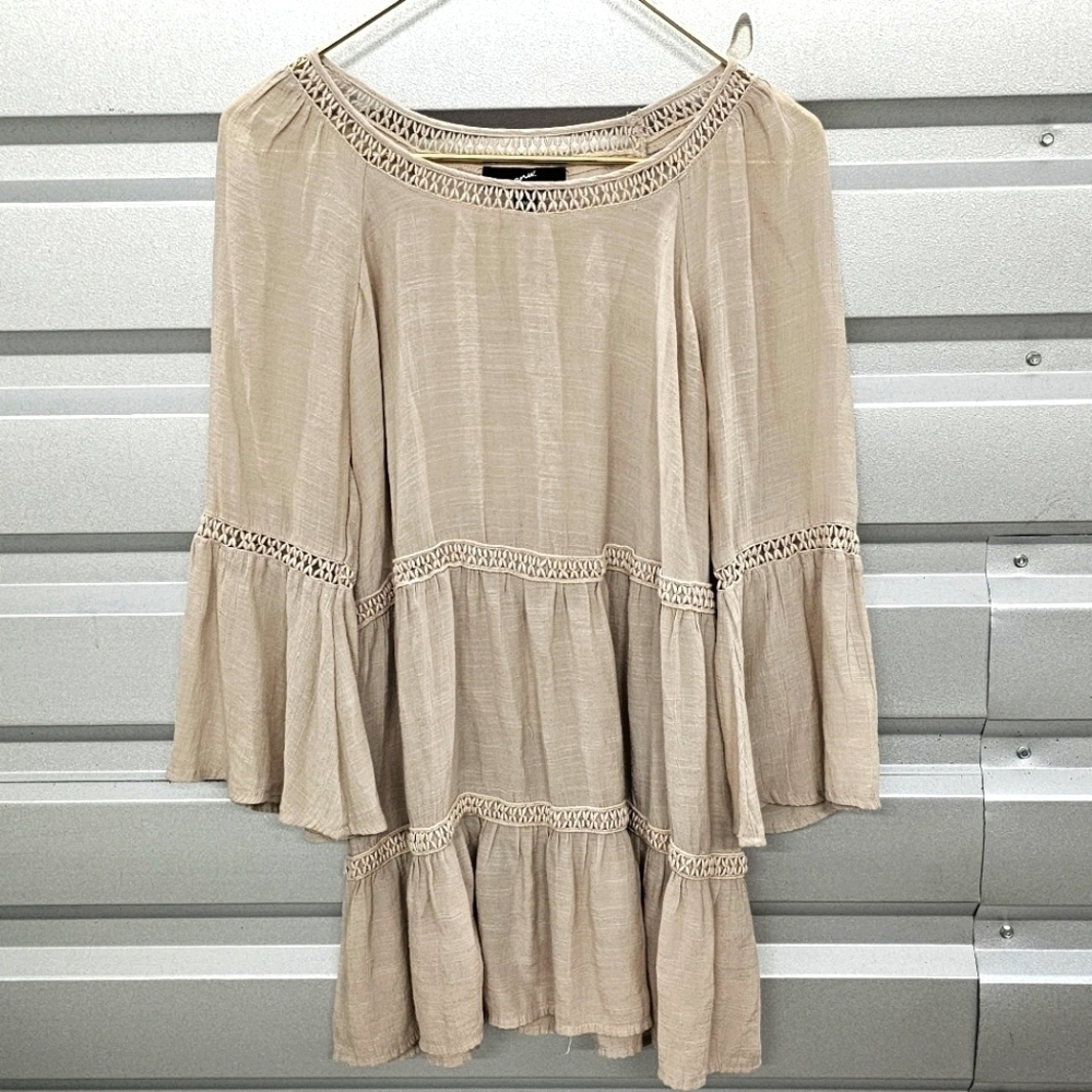 GNW Boho Peasant Beige Top